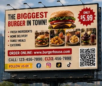 Busy billboard example with too much information
