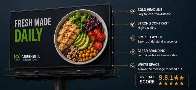 High scoring billboard design checklist example